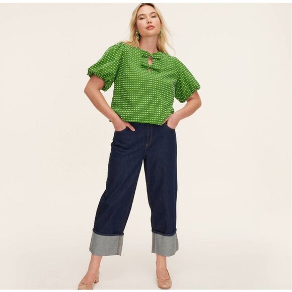 Kate Spade X Target Denim - Kate Spade X Target High-Rise Straight Leg Wide Cuff Jeans - womens sz 10 NEW